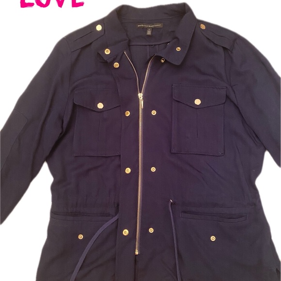 White House black Market military style light jacket. - Picture 5 of 5